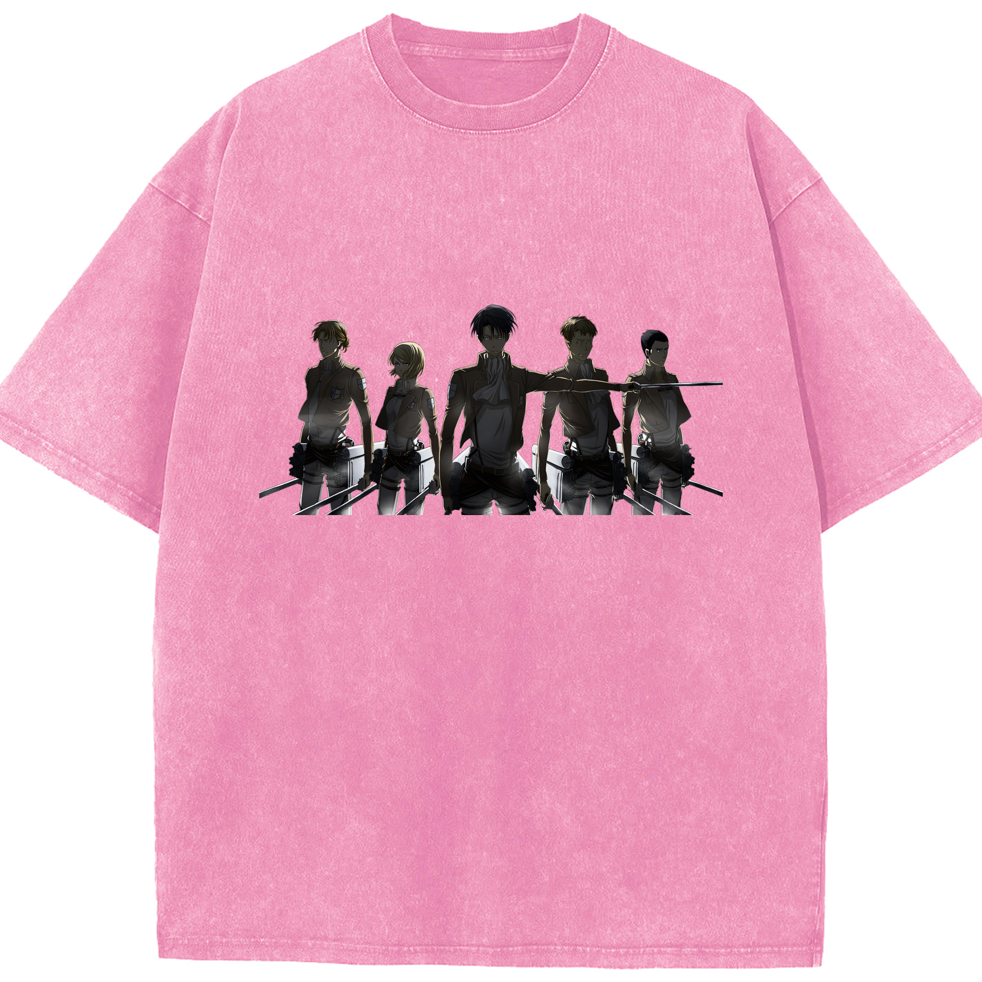（画像用） 進撃の巨人 Attack on Titan 綿100% ヴィンテージ風 半袖Tシャツ（フロントプリント）